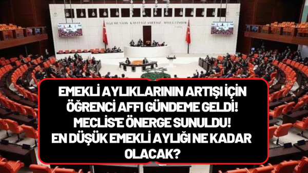 Emekli aylıkları arttırılması için öğrenci affı Meclis'e sunuldu!