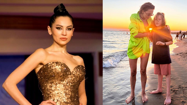 Oğlu ile tatile çıkan Azeri asıllı model Günay Musayeva, iddialı pozu ile sosyal medyayı salladı