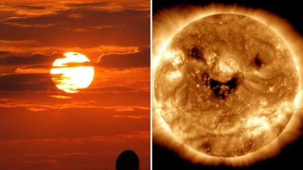 NASA'dan korkutan fotoğraf! Güneş'in korkutan gülüşünün görüntüsü paylaşıldı
