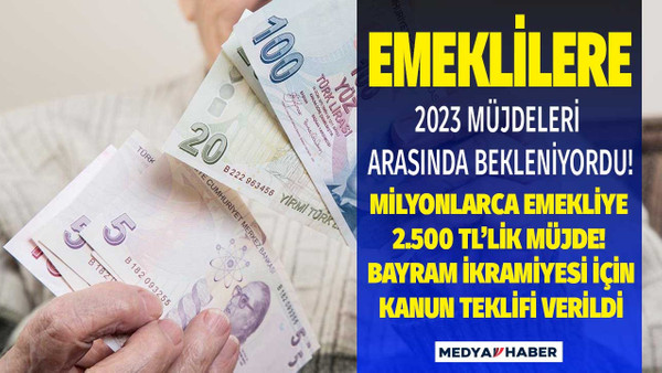 Emekliye bayram ikramiyesi 2500 TL olsun diye kanun teklifi verildi