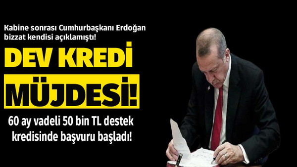 Müjdesini Erdoğan vermişti Ziraat Bankası 60 ay vadeli 0.99 ihtiyaç destek kredisi başvurusu başladı