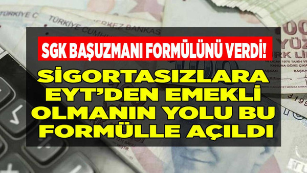 Sosyal Güvenlik Başuzmanı öyle bir formül verdi ki sigortasızlar bile EYT'den emekli olacaklar!