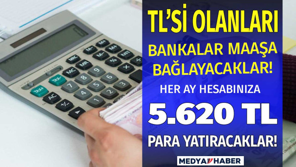 TL'si olanları bankalar maaşa bağlayacak aylık 5.620 TL ödeme sözü verildi
