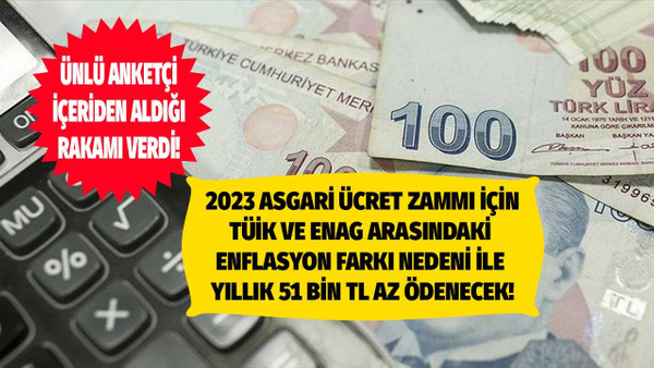 Ünlü anketçi içeriden aldığı rakamı paylaştı 2023 asgari ücret zam oranı için yıllık fark 51 bin TL!