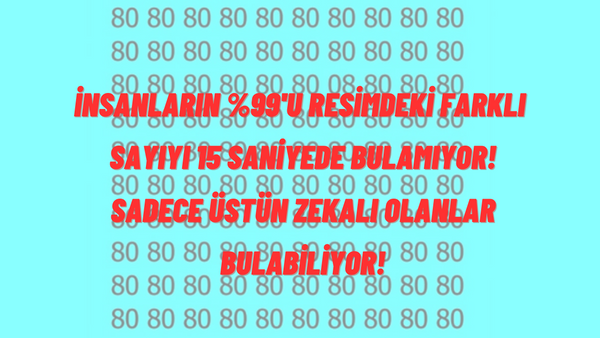 Resimdeki farklı sayıyı 15 saniyede bulabilir misin? Dahiler 3 Saniyede Buluyor!