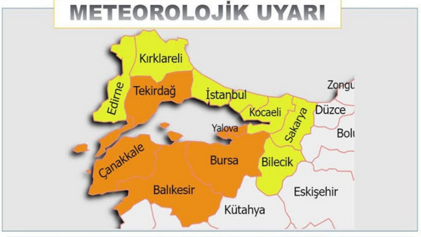 Yalova, İstanbul, Düzce, Sakarya ve Bursa’ya Kırmızı Kod! 10 Gün Sürecek ve Şiddeti Çok Yüksek!