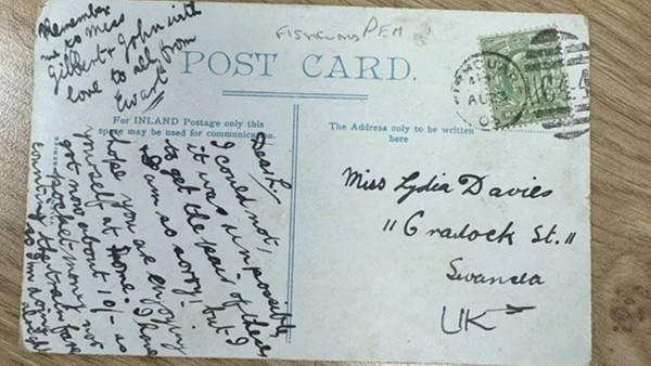 Kartpostal 121 yıl Sonra Adrese Ulaştı