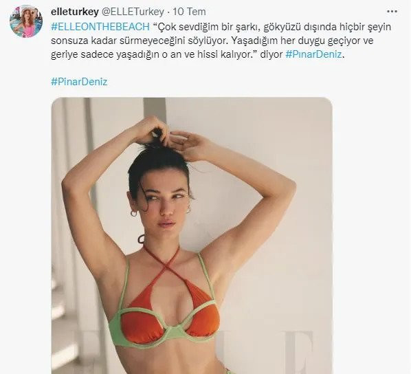 Pınar Deniz bikinili pozlarıyla mest etti, röportajıyla kafalarda soru işareti bıraktı! - Resim : 1