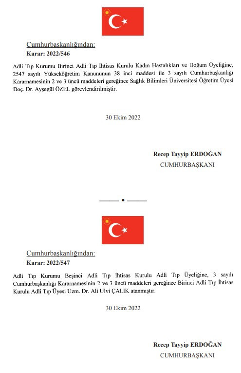31 Ekim tarihli atama kararnamesi yayımlandı! Cumhurbaşkanı Erdoğan'dan bürokraside yeni görevden alma ve atamalar - Resim : 4