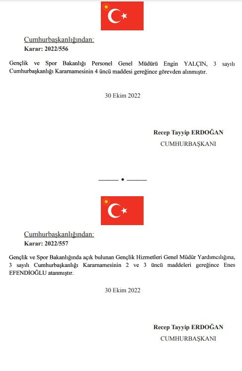 31 Ekim tarihli atama kararnamesi yayımlandı! Cumhurbaşkanı Erdoğan'dan bürokraside yeni görevden alma ve atamalar - Resim : 7