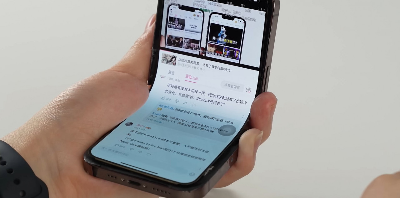 Çinliler durmak bilmiyor! Katlanabilir iPhone görüntüleri geldi: iPhone V - Resim : 1