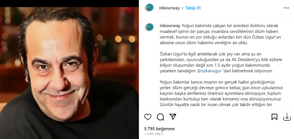 Özkan Uğur'un doktoru son anlarını anlattı: Sosyal medyada duygu dolu anlar yaşandı - Resim : 2