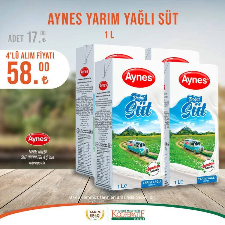 Tarım Kredi Marketlerinde indirim yağmuru: Zam gelmeden son fiyatlar! Son 3 gün bu fiyatları kaçırmayın! Süzme peynir 49.95 TL, yoğurt 12.75 TL, süt 4.75 TL - Resim : 1