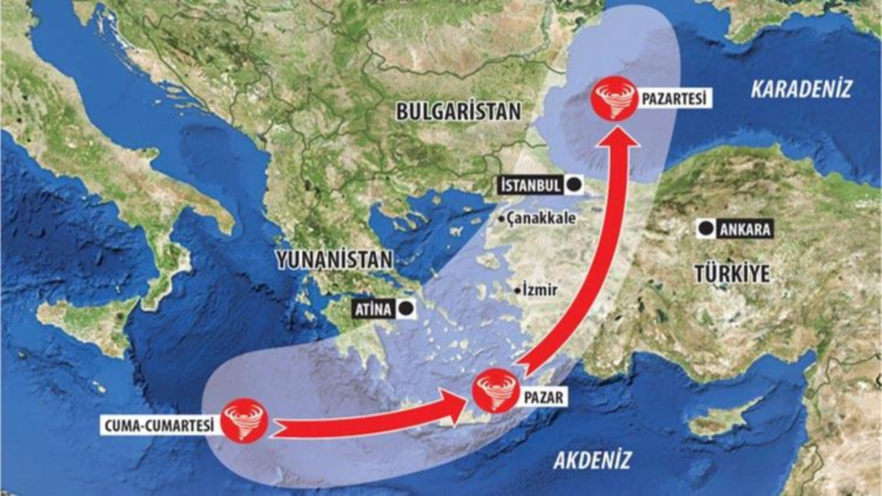 Saatte 253km hızla ilerleyecek: İstanbul, Çanakkale, İzmir, Muğla ve Antalya alarmda