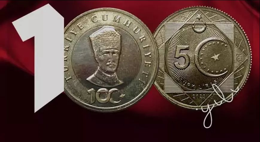 5 TL madeni para basımı Resmi Gazete'de yayımlandı: İlk madeni 5 Türk Liraları basıldı - Resim : 1