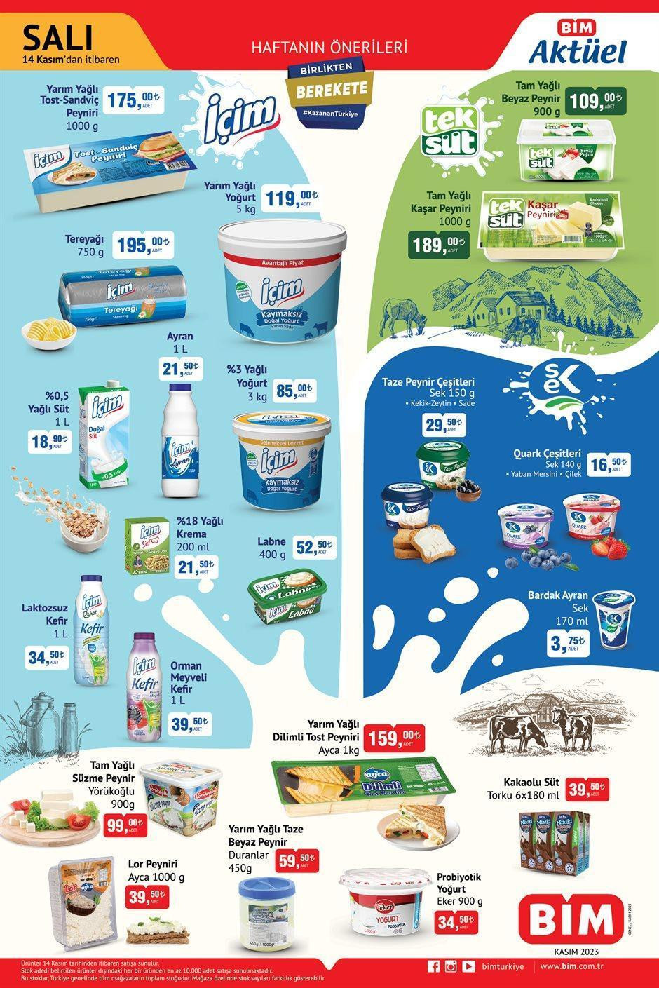 BİM 15-17 Kasım aktüel ürünler kataloğu yayınlandı! BİM'de süt ürünleri, bakliyat çeşitleri, giyim ve mutfak araçları çok uygun fiyata.. - Resim : 2