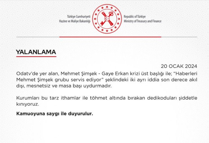 HMB'den Gaye Erkan-Mehmet Şimşek krizi iddiasına yalanlama! Akıl dışı ve uydurma - Resim : 2