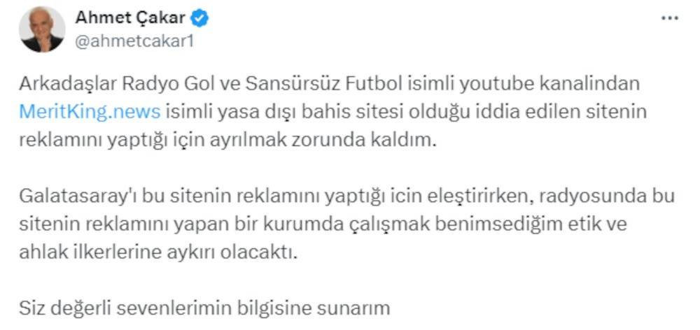 Ahmet Çakar İstifayı Bastı! Galatasaray Detayı - Resim : 2