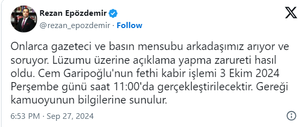 İntihar Etti Denilmişti… Cem Garipoğlu’nun Mezarı Ne Zaman Açılacak? Tarih Verildi - Resim : 1