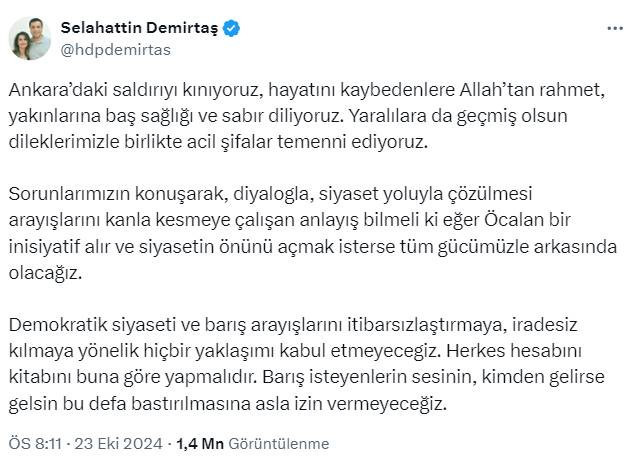 Selahattin Demirtaş’tan Bahçeli’ye Destek Kandil’e Rest! Öcalan İsterse Arkasındayız - Resim : 2