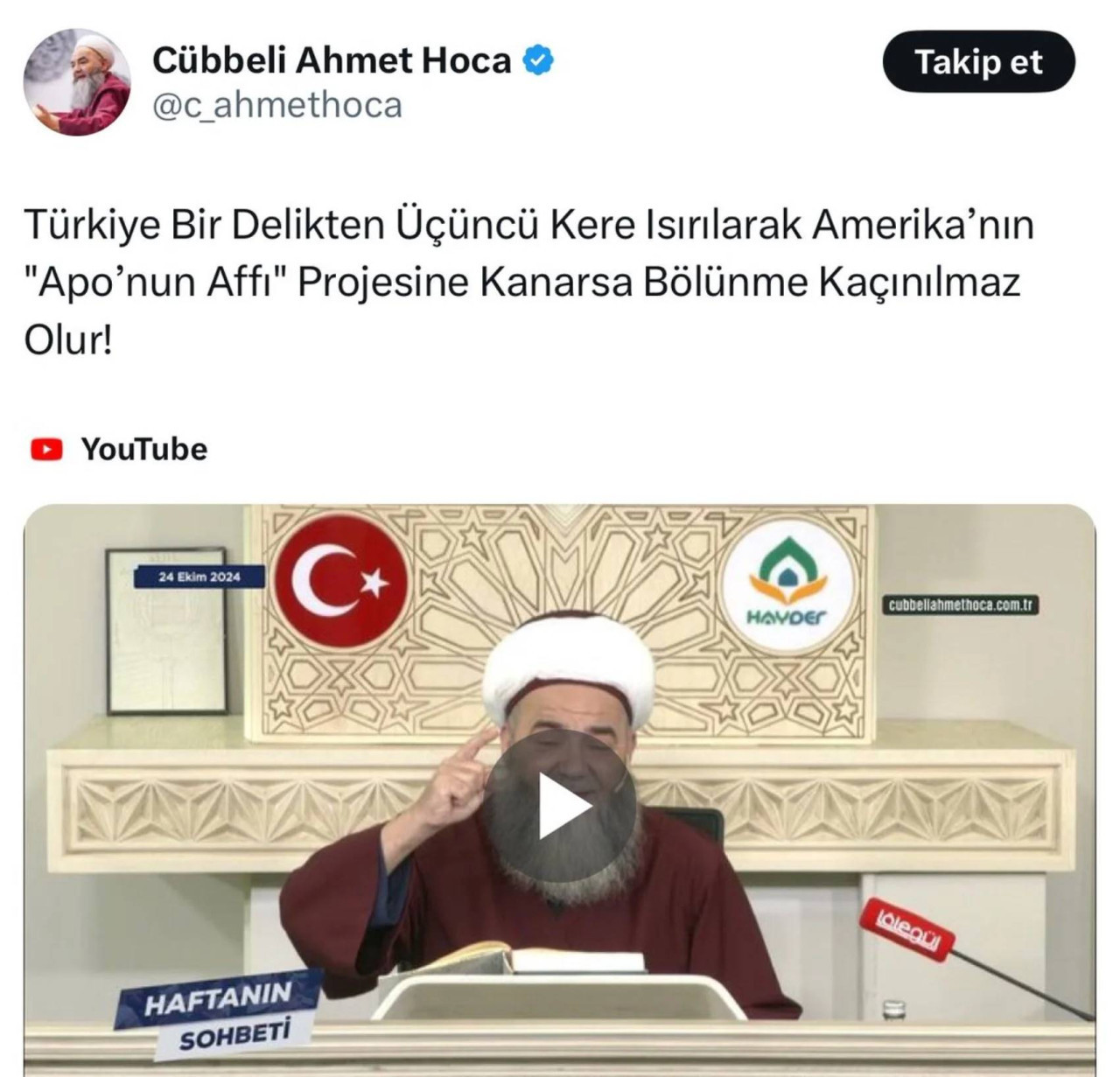 Cübbeli Ahmet’ten Yeni Bahçeli Mesajı! Artık Deyip Böyle Uyardı - Resim : 1