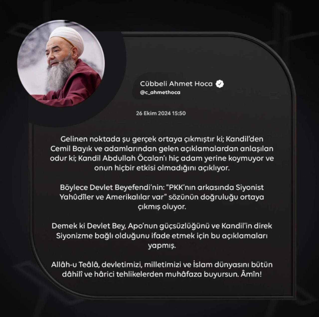 Cübbeli Ahmet’ten Yeni Bahçeli Mesajı! Artık Deyip Böyle Uyardı - Resim : 2