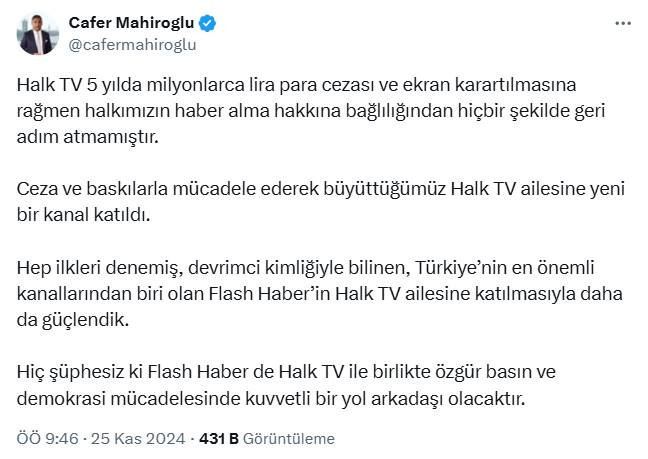 Flash Haber TV Satıldı! Yeni Sahibi Resmen Duyurdu - Resim : 2