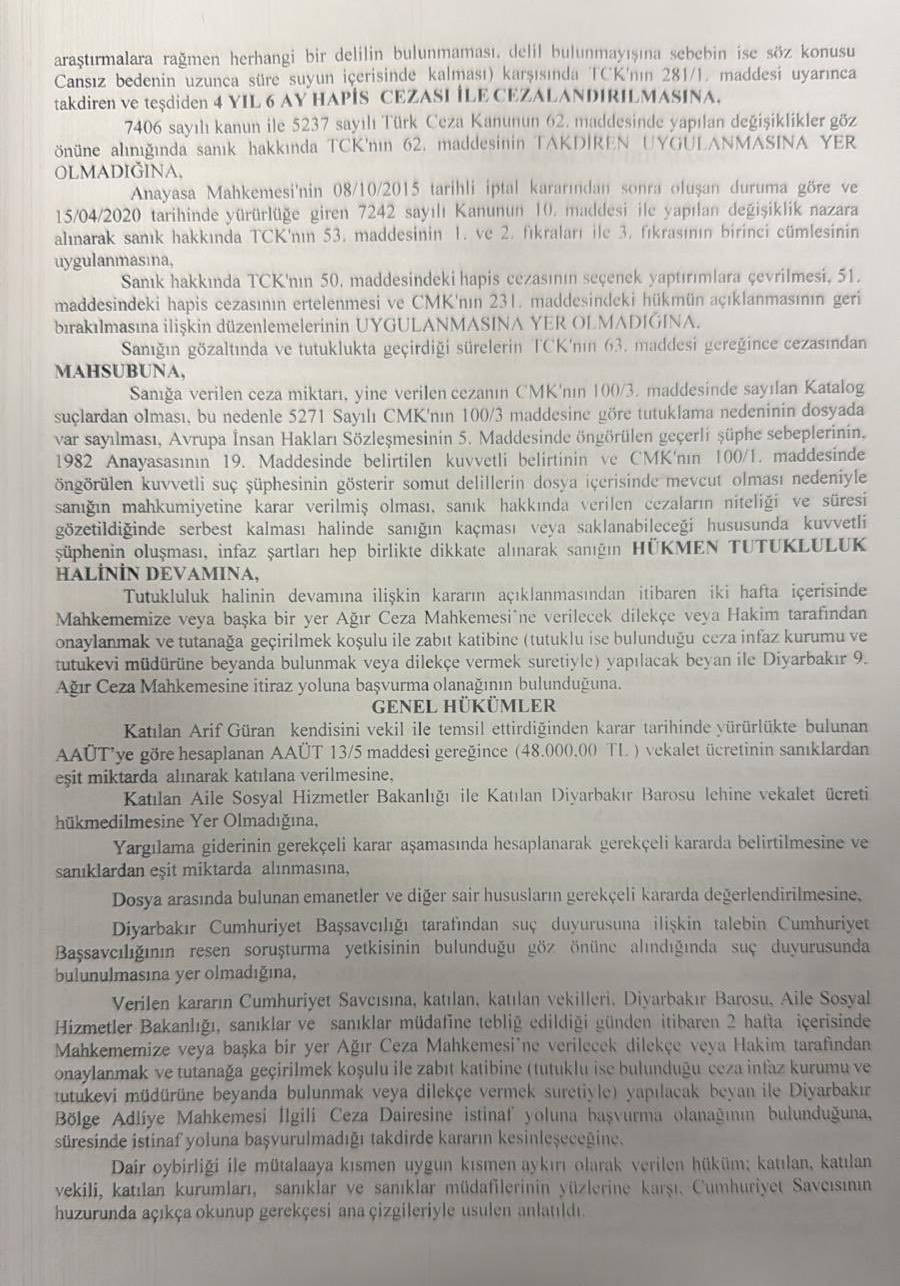 Narin Güran Cinayeti Davası Kararları: Anne, Ağabey ve Amcaya Ağırlaştırılmış Müebbet İtirafçı Nevzat’a 4 Yıl 6 Ay Hapis - Resim : 7