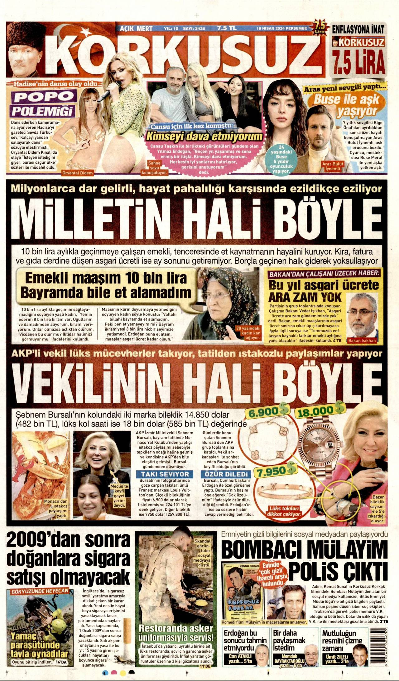 Korkusuz Gazetesi Manşeti