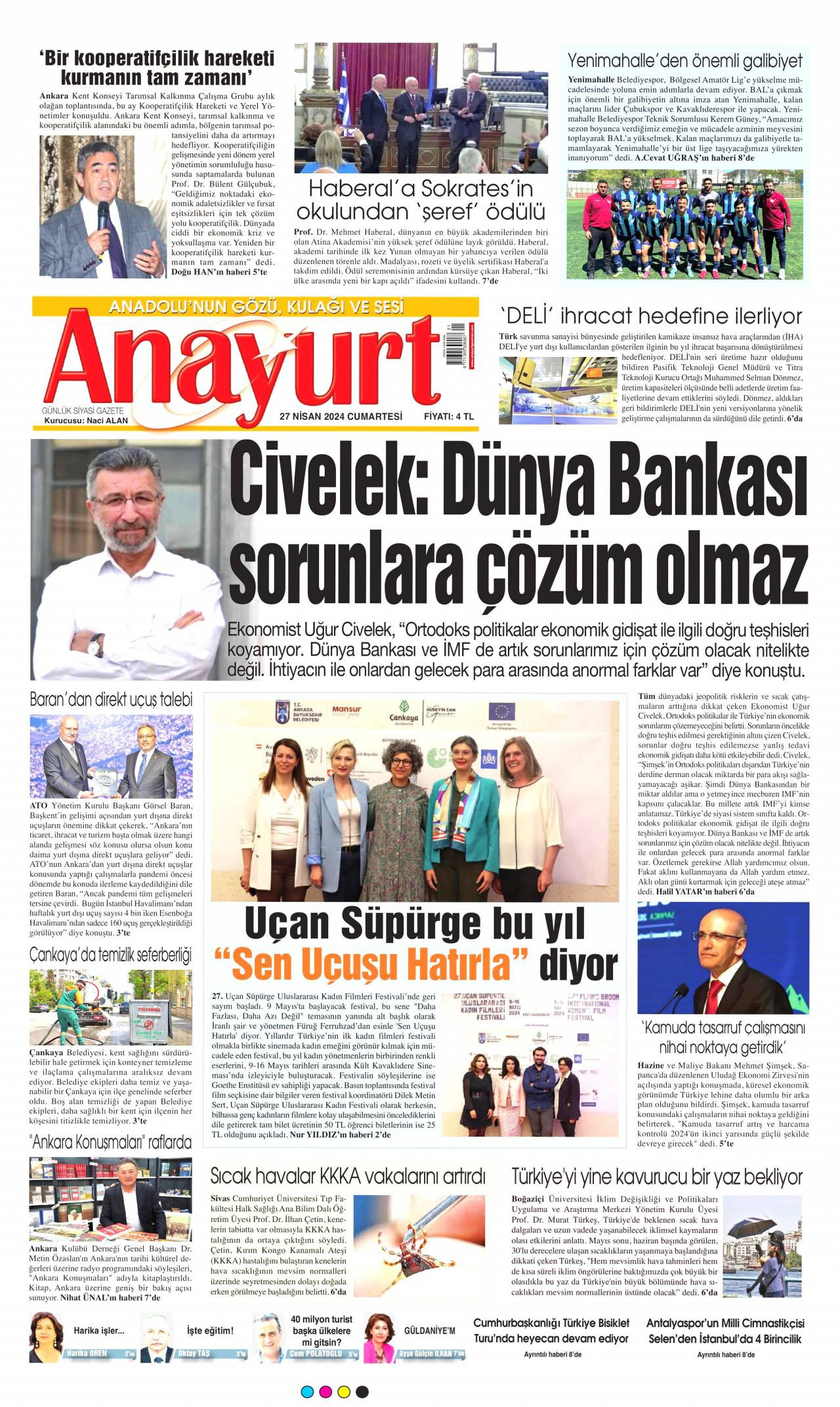 Anayurt Gazetesi Manşeti