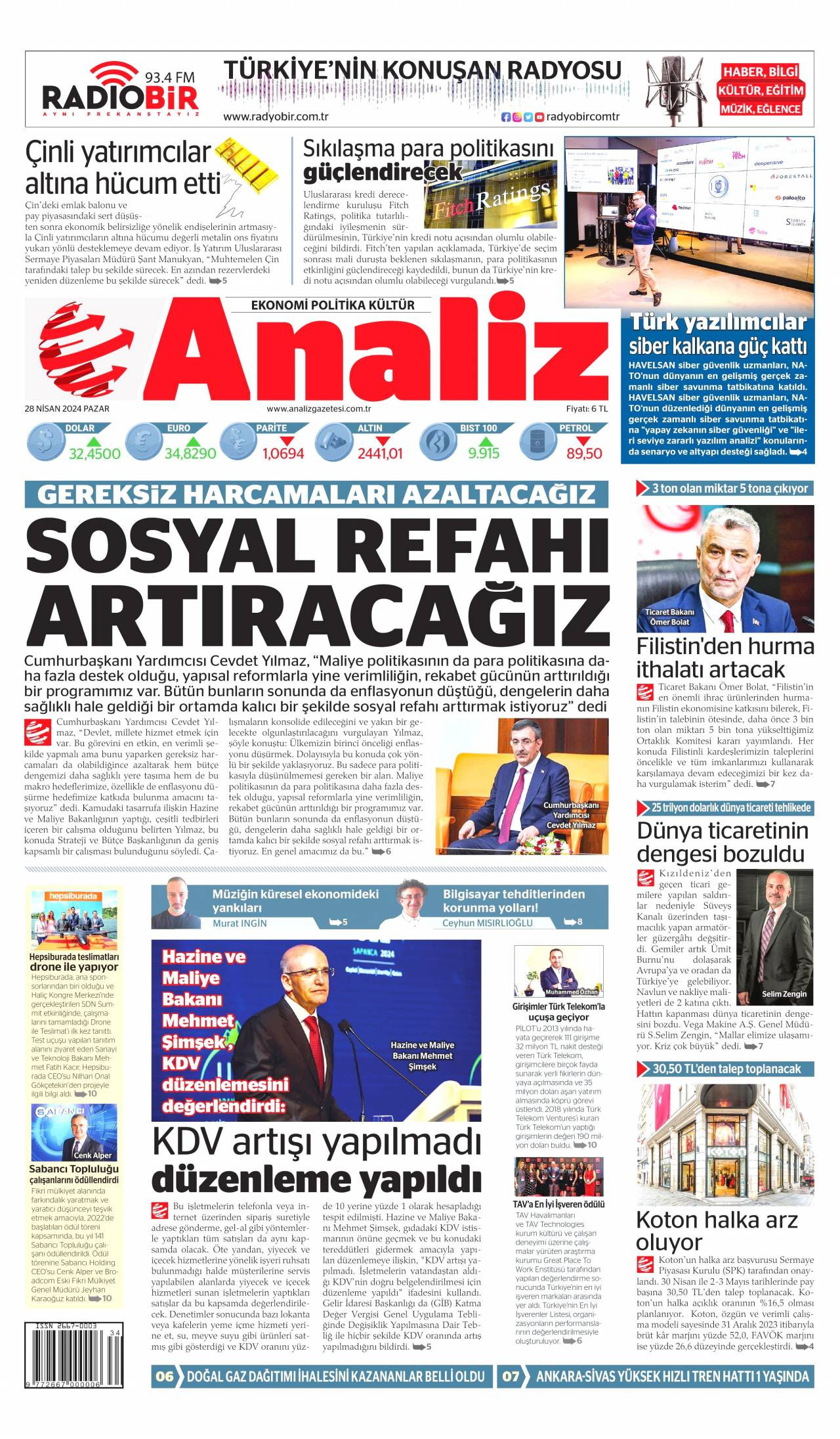 Analiz Gazetesi Manşeti
