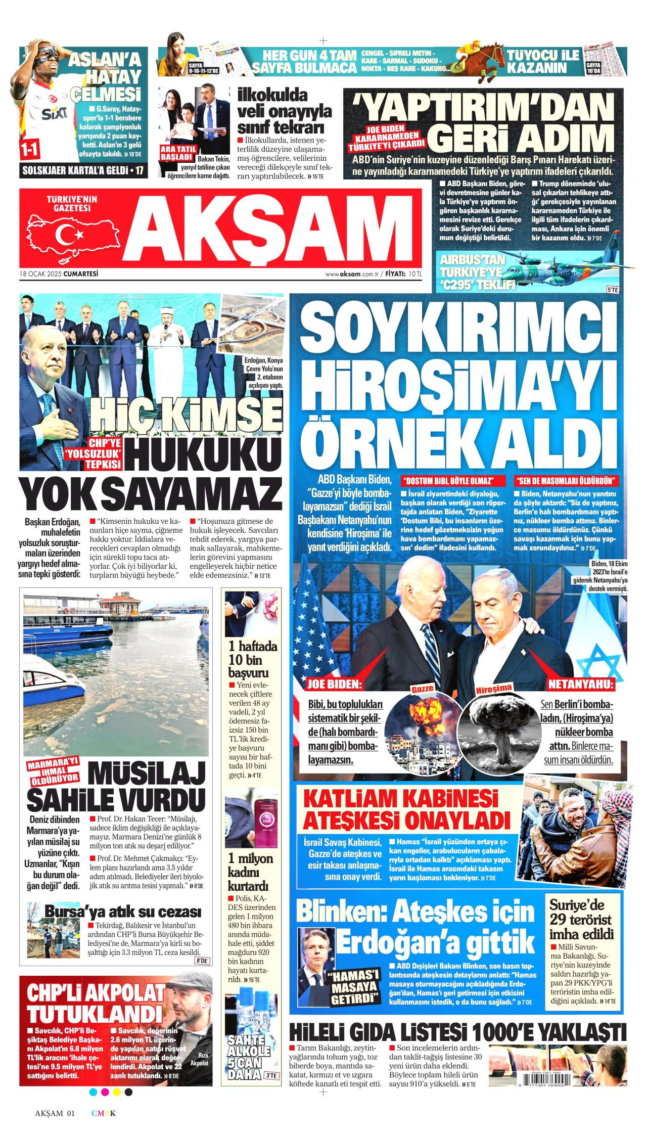 Akşam Gazetesi Manşeti