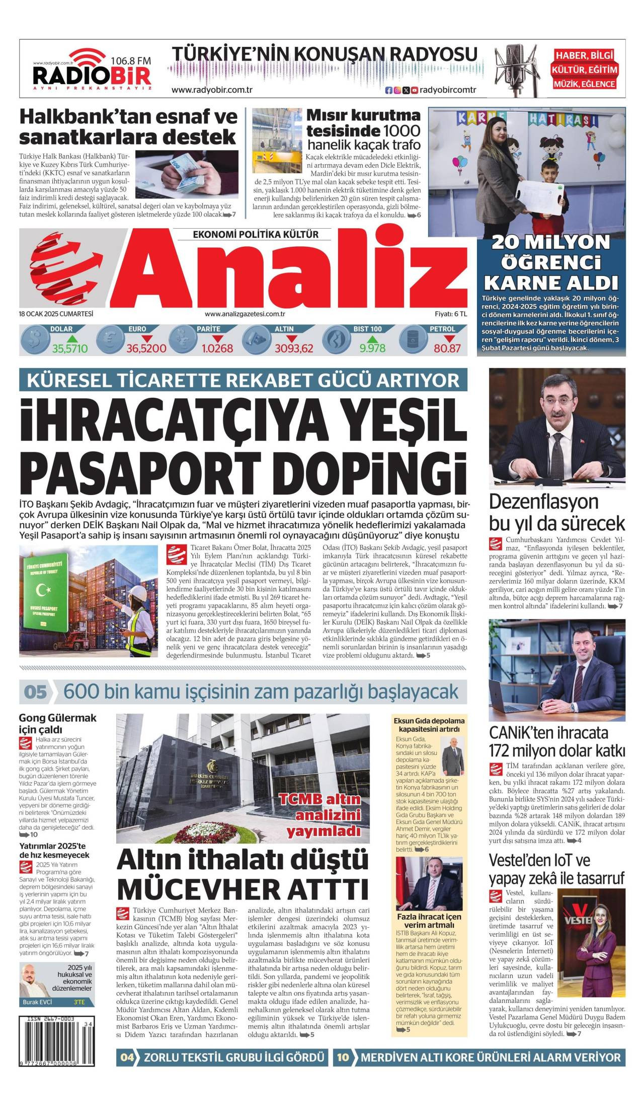 Analiz Gazetesi Manşeti