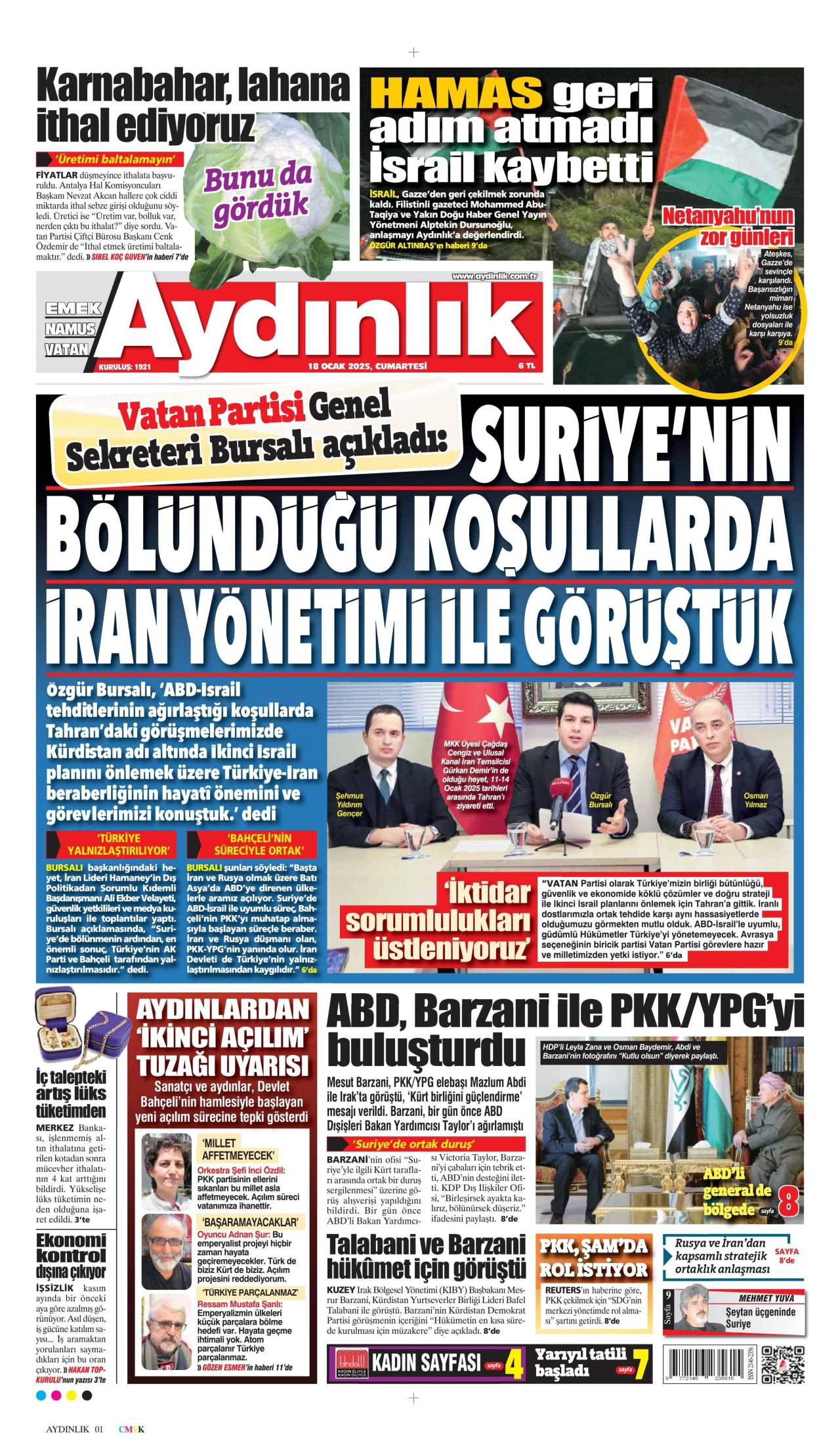 Aydınlık Gazetesi Manşeti