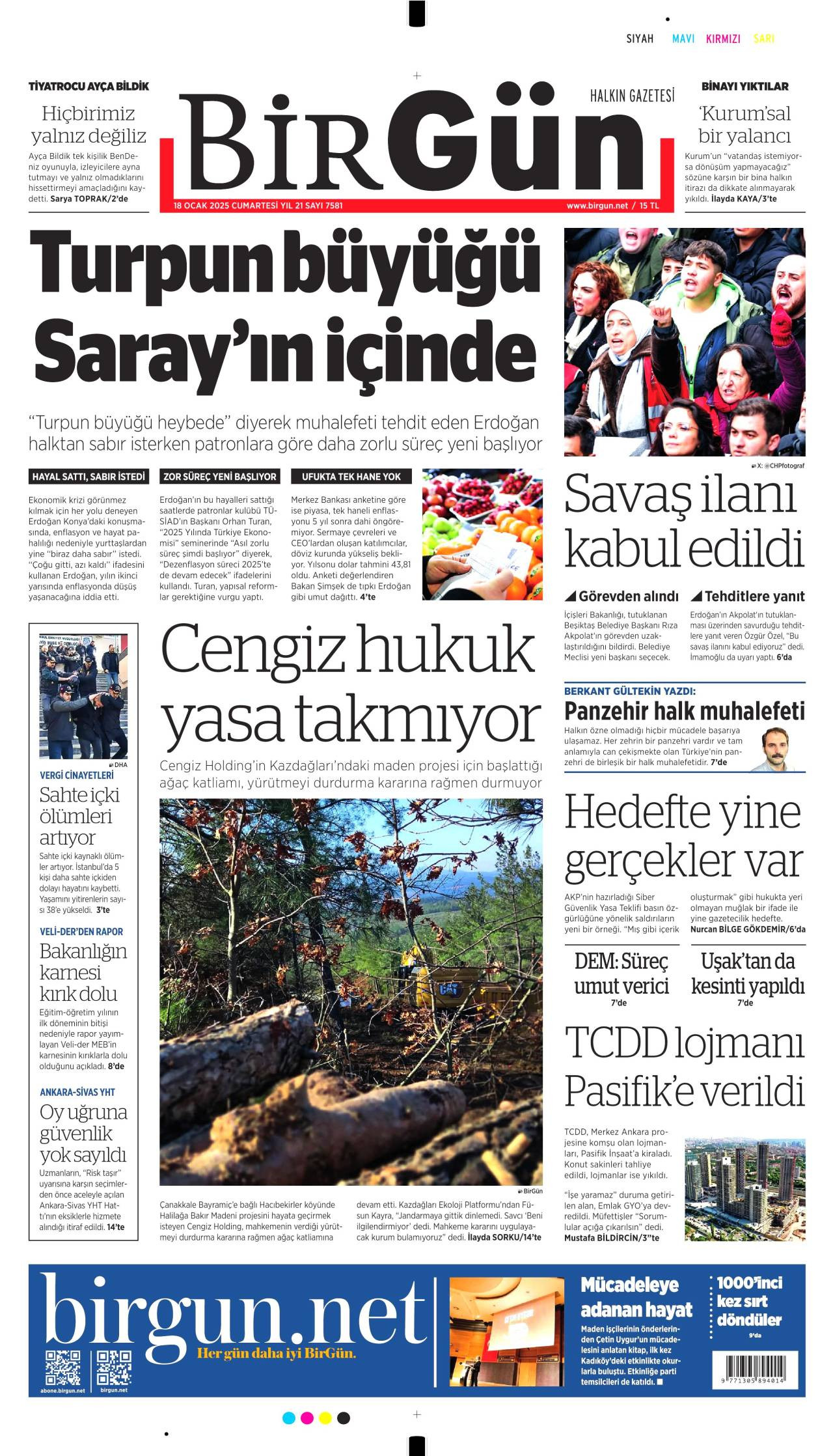 Birgün Gazetesi Manşeti