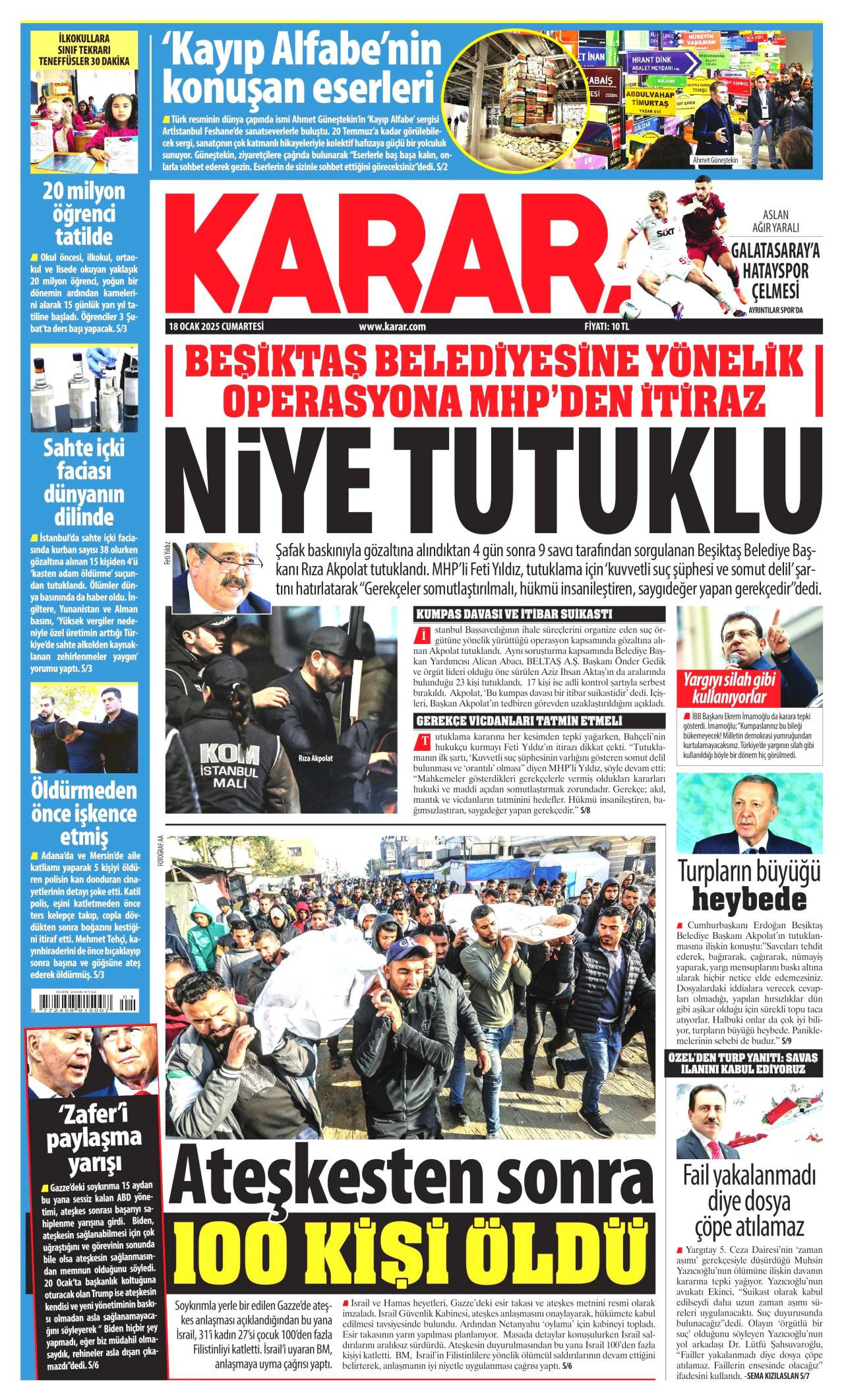 Karar Gazetesi Manşeti